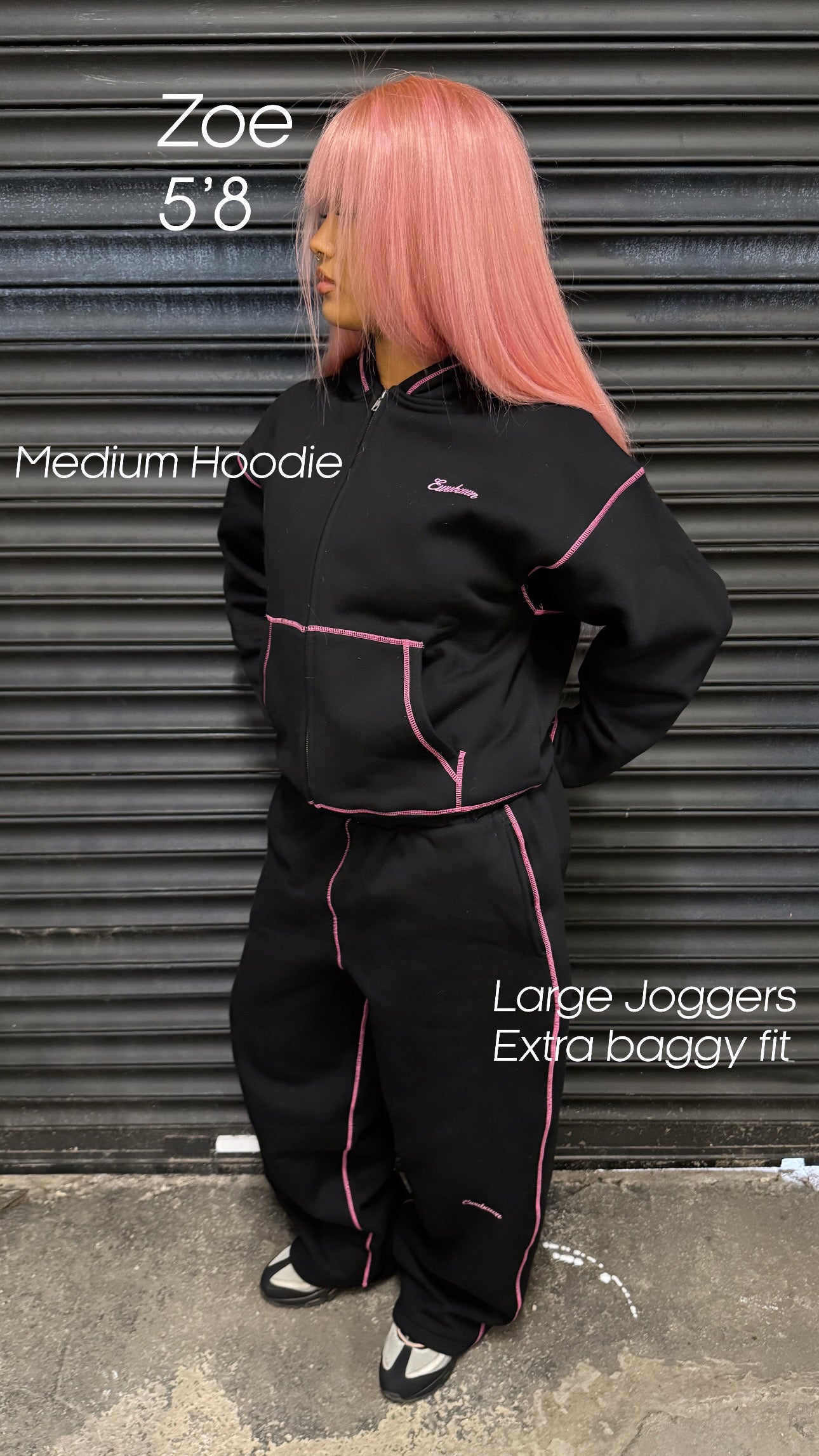 PINK PANTHERS SWEATS [BLACK]