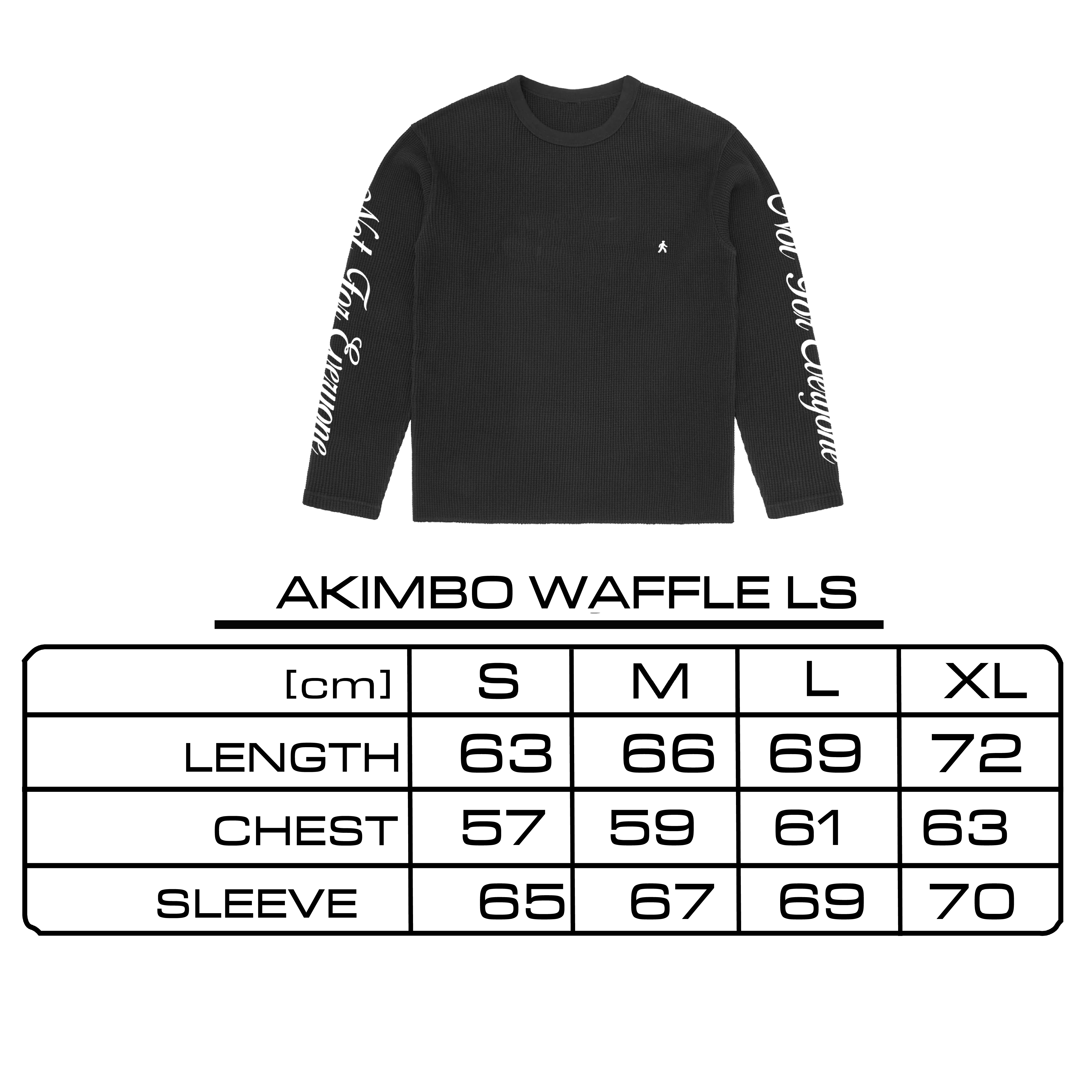 AKIMBO WAFFLE KNIT LS [BLACK]