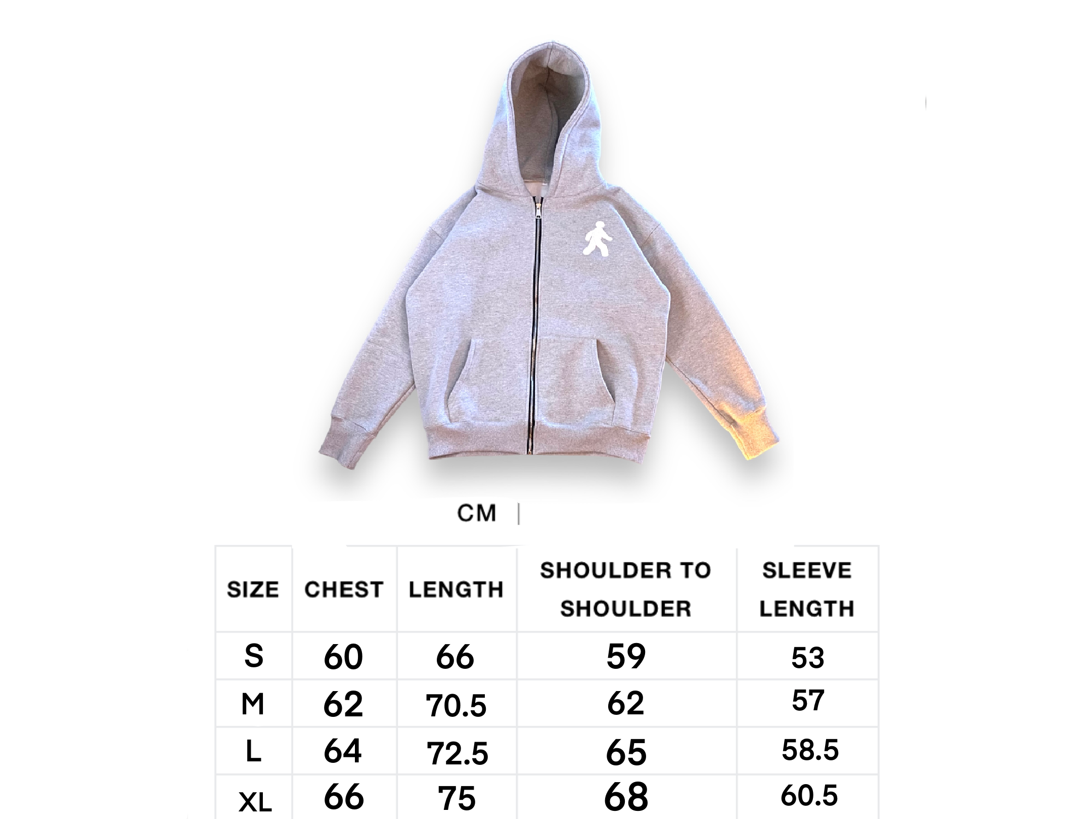 WALKMAN ZIP UP HOODIE [HEATHER GREY]