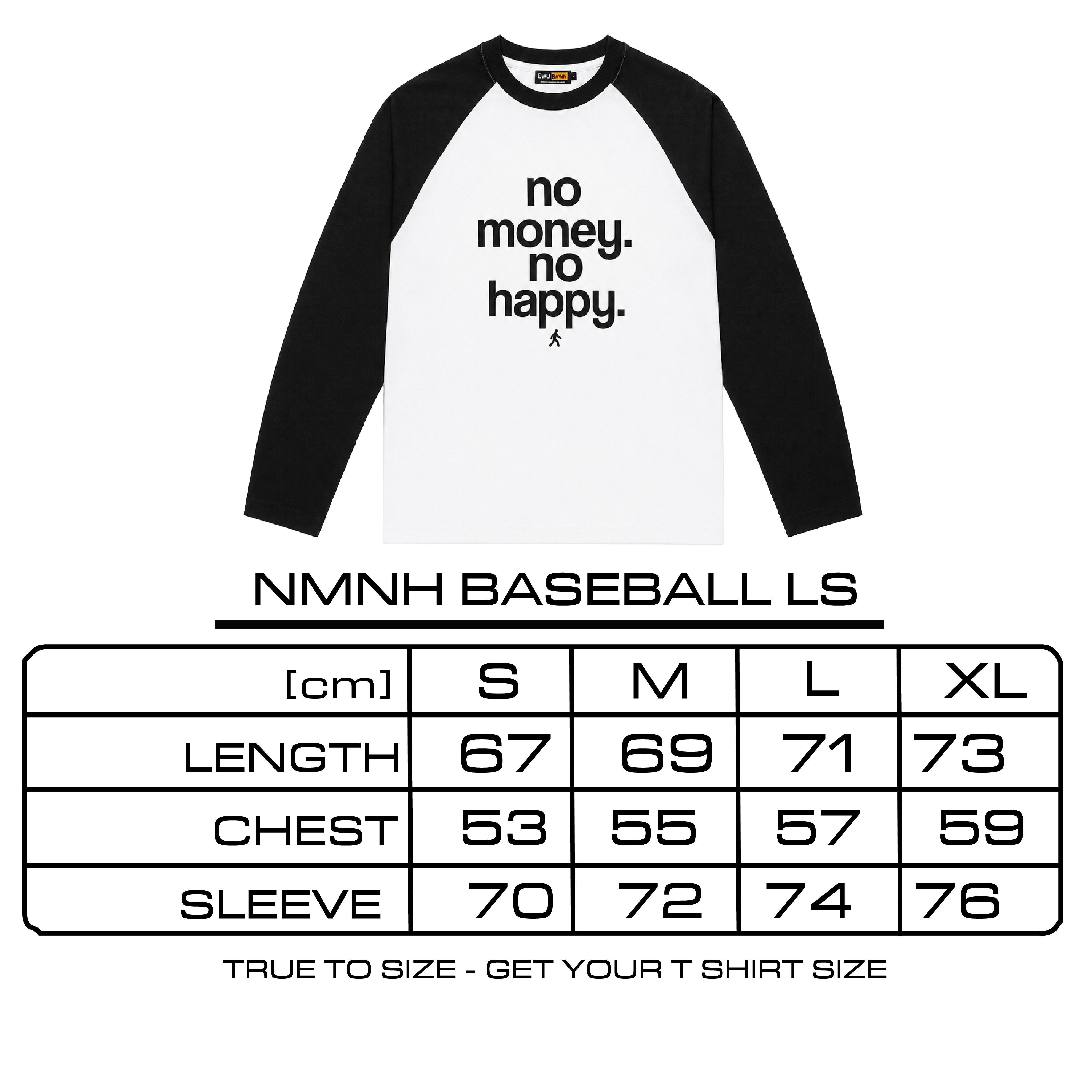 NMNH BASEBALL LONG SLEEVE [WHITE]