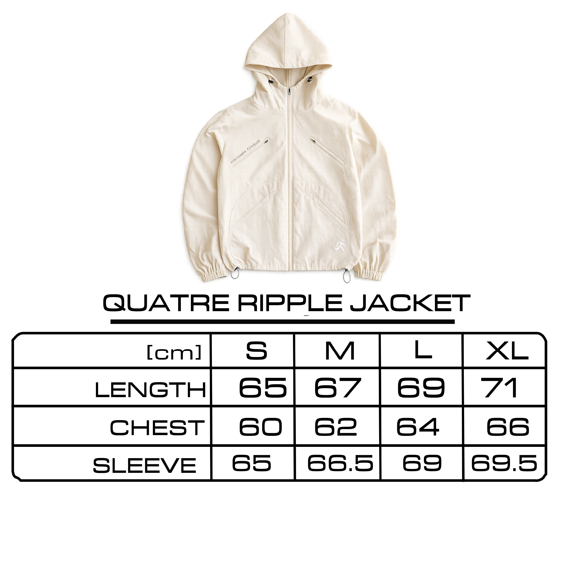 QUATRE RIPPLE JACKET [CREAME]