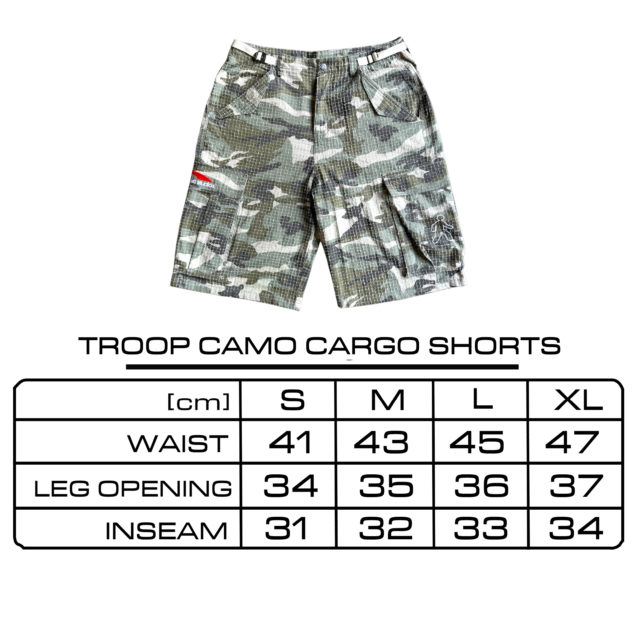 TROOP CARGO SHORTS [CAMO]