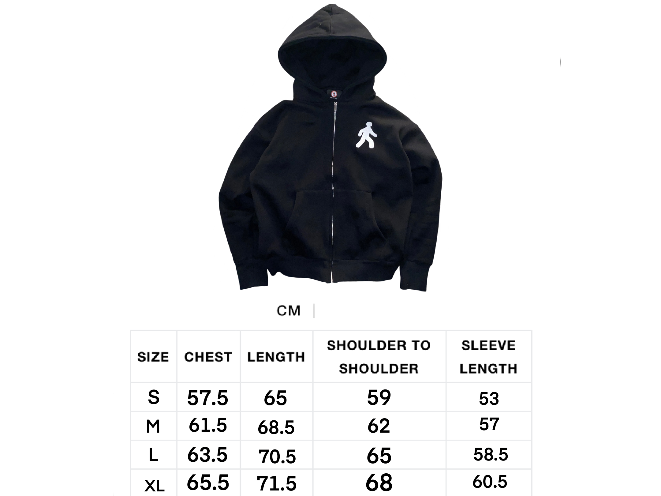 WALKMAN ZIP UP HOODIE [MIDNIGHT BLACK]