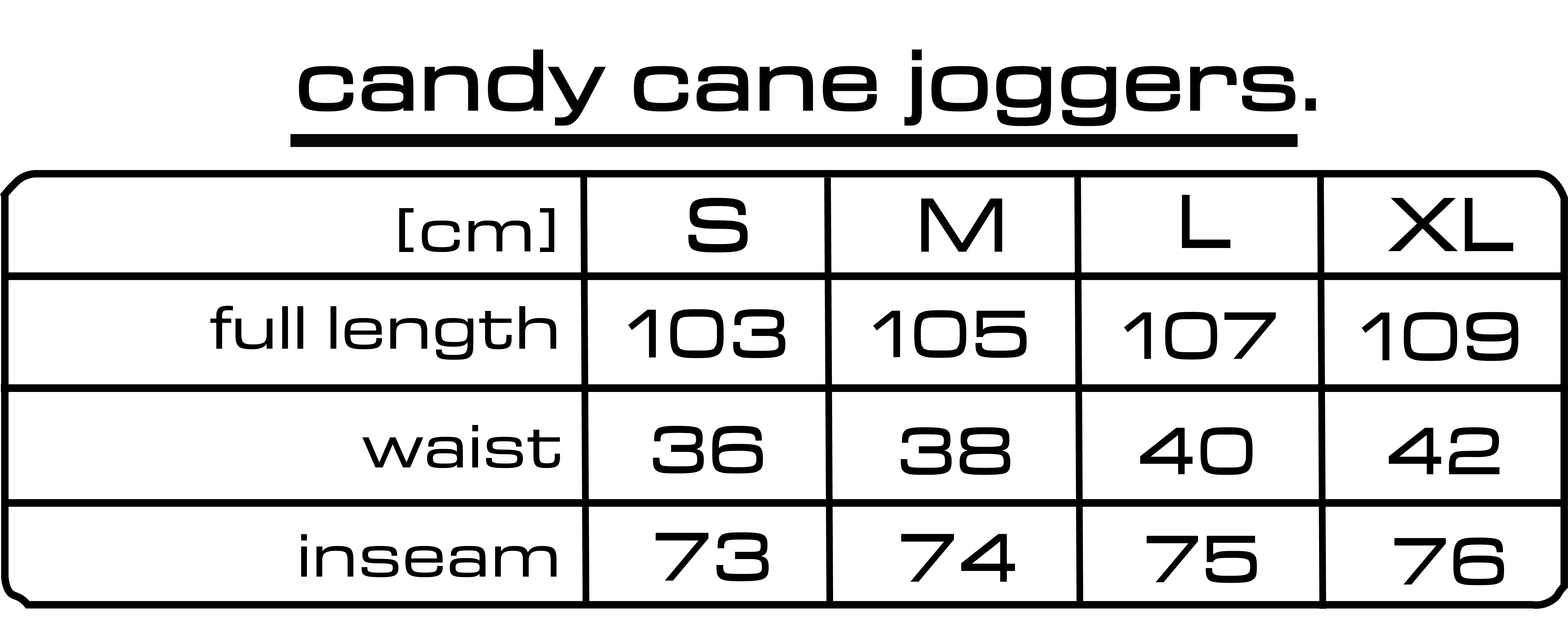 CANDY CANE CONTRAST JOGGERS