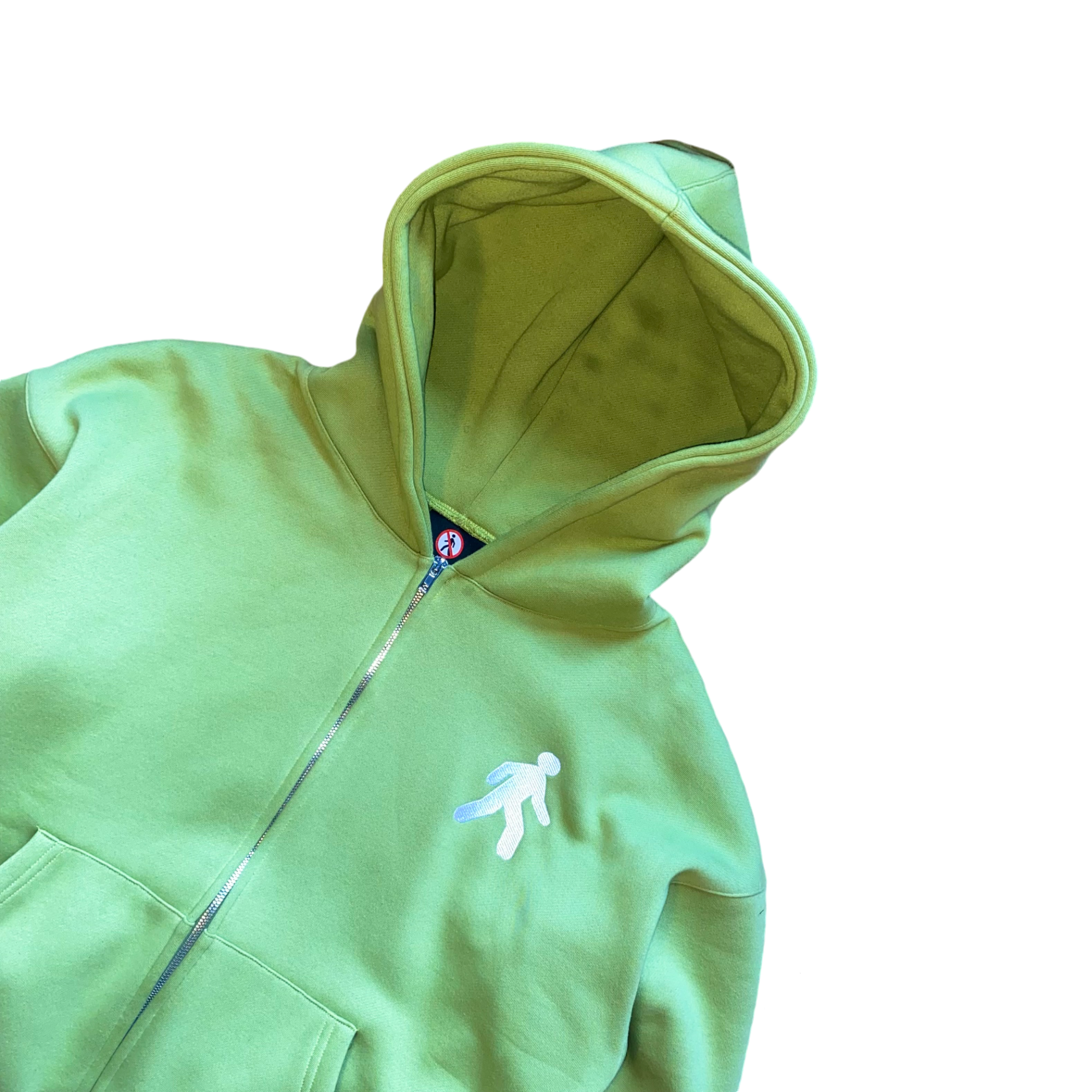 APPLE GREEN ZIP-UP HOODIE